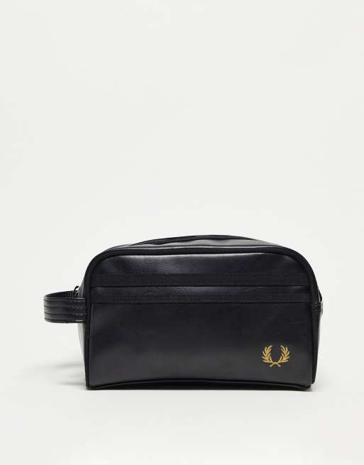 Fred Perry - Sort toilettaske i PU 
