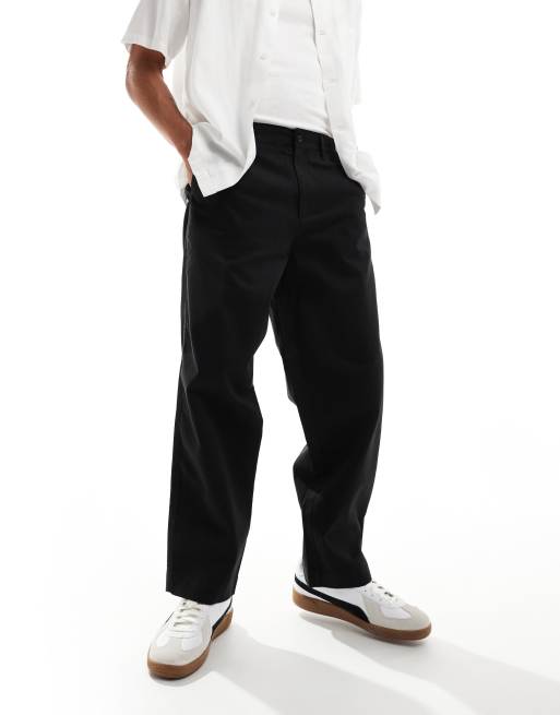 Fred Perry - Sorte bukser med lige ben i twill, 4 af 5