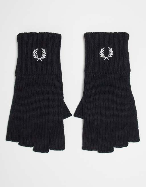 Fred Perry - Sorte fingerløse handsker
