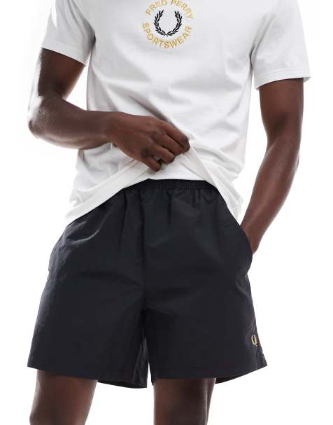 Fred Perry - Sorte og vævede performance-shorts - view 1