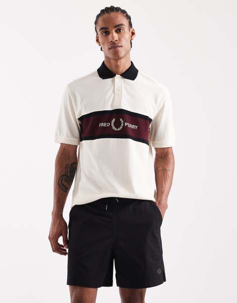 Fred Perry - Sorte shorts med løbesnor og logobånd i ripstop - view 1