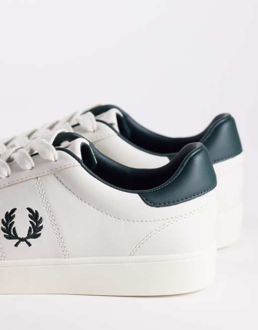 Fred Perry - Spencer - Baskets en cuir à logo - Blanc, 5 de 5