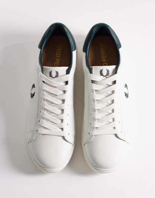 Fred Perry – Spencer – Białe skórzane buty sportowe z logo, 2 z 5