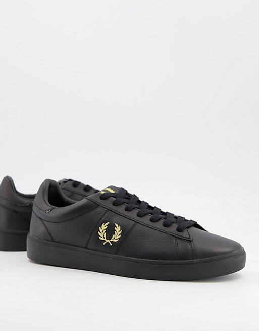 schuif Omdat replica Fred Perry Spencer leather sneakers in black | ASOS