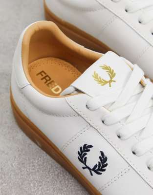 fred perry spencer leather white