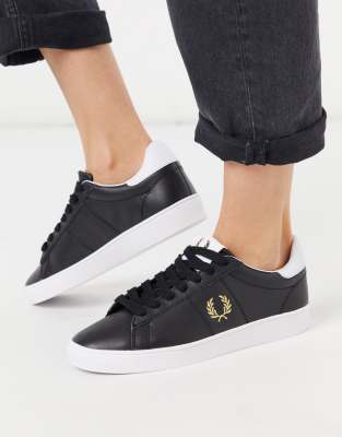 leather fred perry trainers