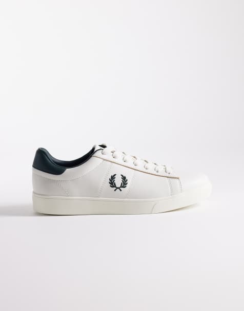 Fred Perry Spencer logo leather sneakers in white - view 1