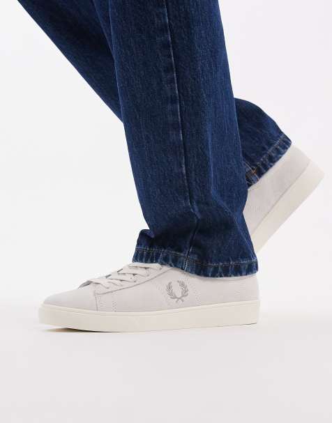 Fred Perry spencer suede sneakers in white - view 1