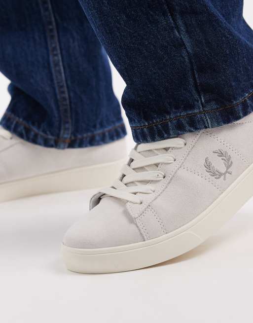 Fred Perry spencer suede sneakers in white, 4 of 5