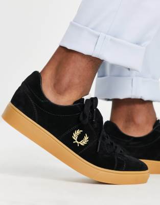 Fred Perry Spencer suede sneakers in black  - ASOS Price Checker