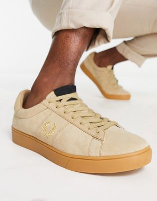 Fred Perry Spencer suede trainers in tan