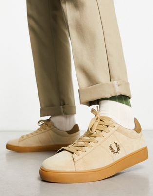 Fred Perry Spencer trainers in warm stone - ASOS Price Checker