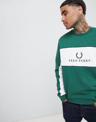 Fred perry store panel piped sweat