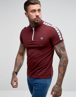 fred perry polo shirt red