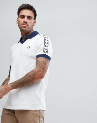 Fred Perry Sports Authentic taped polo in white | ASOS