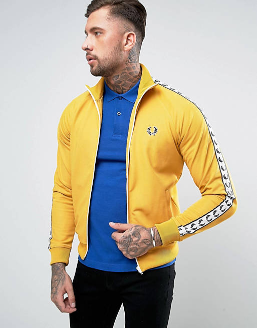 Fred Perry Sports Authentic Track Jacket In Yellow