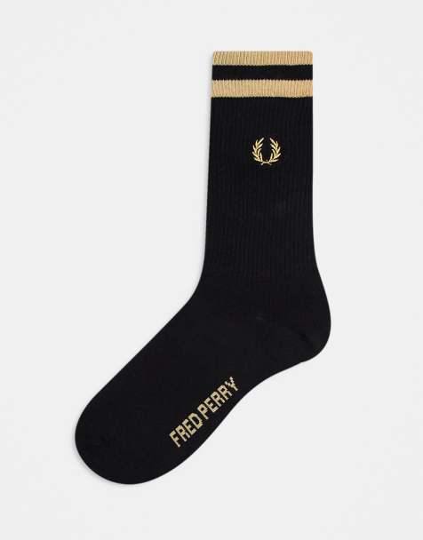 Fred Perry - Sports - Calzini sportivi neri con logo e bordi a contrasto - view 1