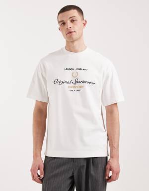 Fred Perry Sports original graphic logo t-shirt in white