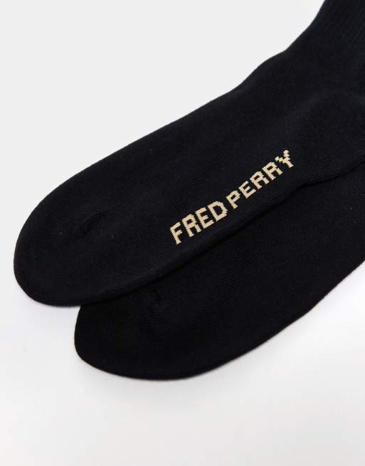 Fred Perry Sports tipped logo socks in black, 3 of 3