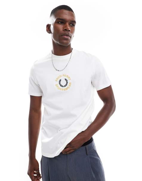 Fred Perry sportswear graphic t-shirt in white