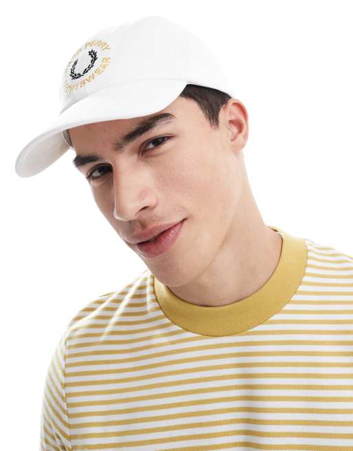 Fred Perry sportwear graphic cap in white, 2 of 3