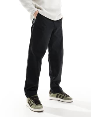 Прямые саржевые брюки Fred Perry черного цвета 25890₽