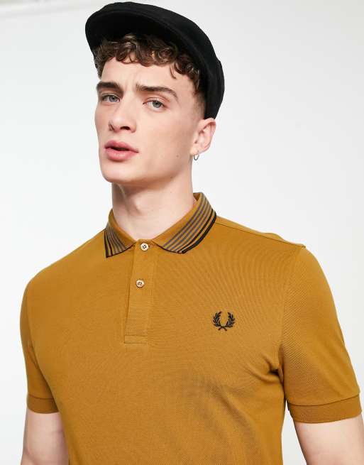 Polo shirt shop with striped collar