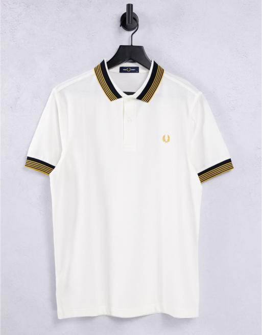 Striped collar 2025 polo shirt