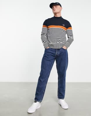 fred perry striped long sleeve