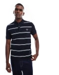 [Fred Perry] Fred Perry striped polo shirt in navy L NAVY