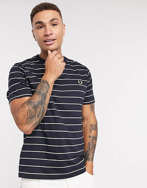 Fred Perry striped t-shirt in navy | ASOS
