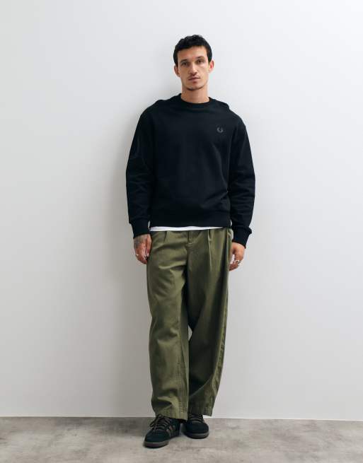 Fred Perry sudadera con laurel reflectante en negro, 3 de 5