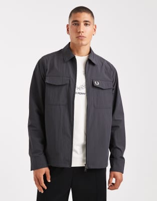Fred Perry - Surchemise zippée - Gris