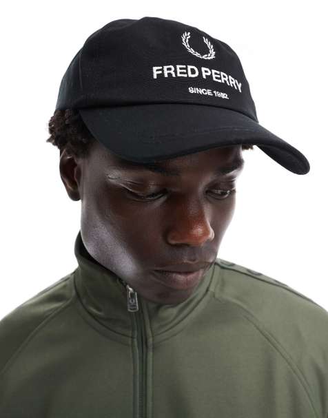 Fred Perry – Svart basebollkeps med broderad logga - view 1