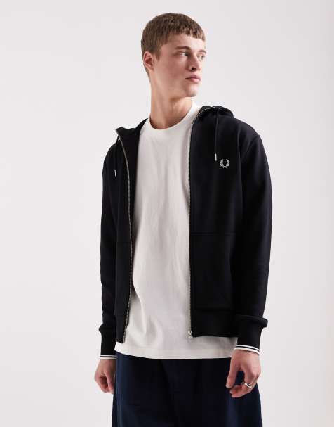 Fred Perry – Svart huvtröja med dragkedja - view 1