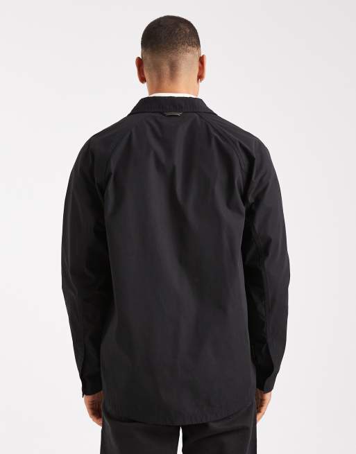 Fred Perry – Svart overshirt i cargostil med raglanärmar, 3 av 5