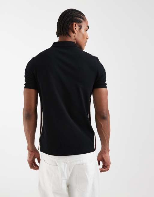 Fred Perry – Svart pikétröja med ränder, 5 av 5