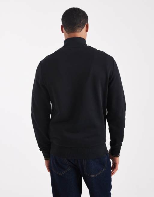 Fred Perry – Svart sweatshirt med dragkedja vid halsen, 3 av 5