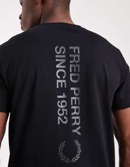 Fred Perry – Svart t-shirt med stor logga, 5 av 5