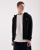 Fred Perry - Sweat à capuche avec liseré - Bleu marine