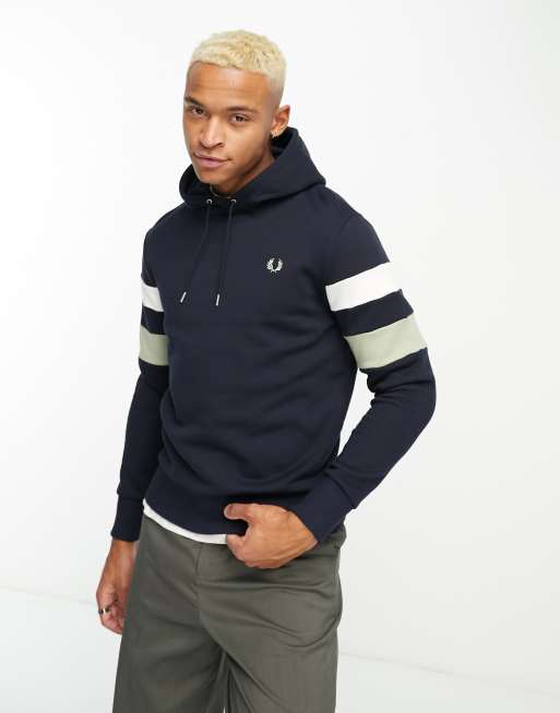 Sweat à Capuche Fred Perry Homme Vert - Taille L - Occasion Bon état - Polyester/coton