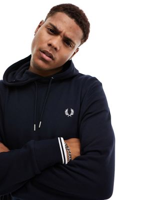 Fred Perry hoodie in Navy - ASOS Price Checker