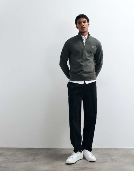 Fred Perry - Sweat à col zippé - Kaki, 3 de 5
