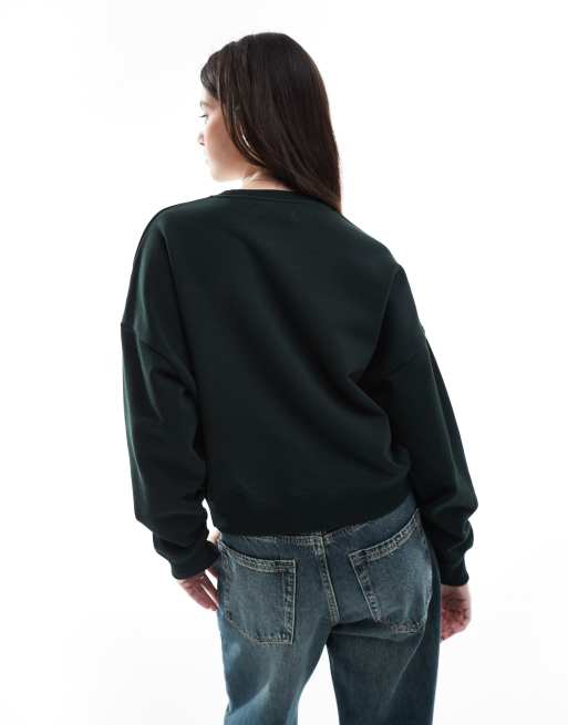 Fred Perry - Sweat ras de cou à logo métallisé sur le devant - Vert, 3 de 4