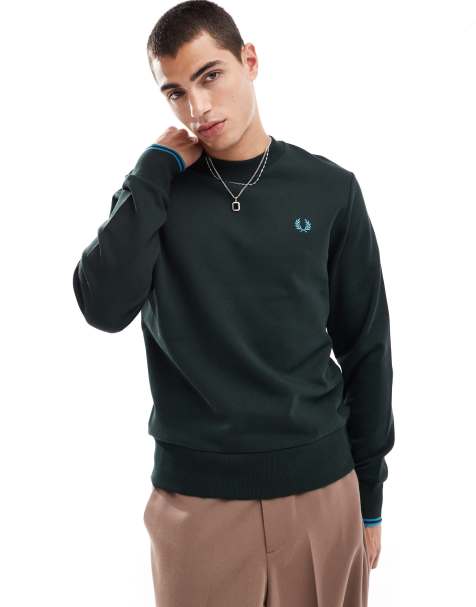 Fred Perry - Sweat ras de cou - Vert de forêt - view 1