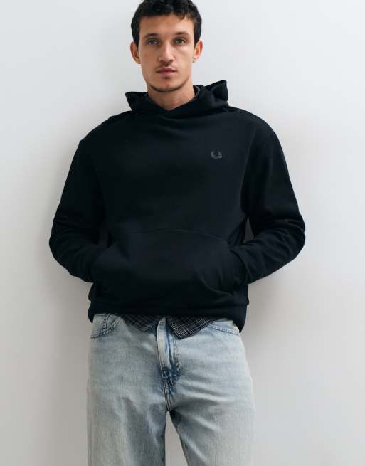 Fred Perry sweat-shirt à capuche réfléchissant noir, 2 de 5