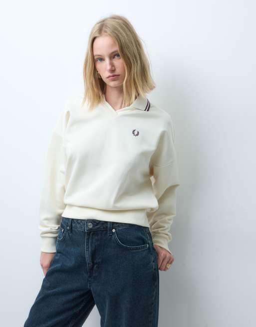 Fred Perry sweat-shirt à col liseré écru, 2 de 4