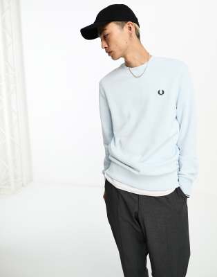 Sweat Homme Fred Perry – Bleu à Carreaux – Fermeture Intégrale – Taille M