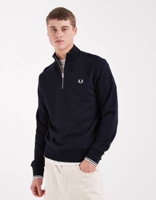 Fred Perry Half Zip Pullover Navy Blau - Größe XXL - Bild 12
