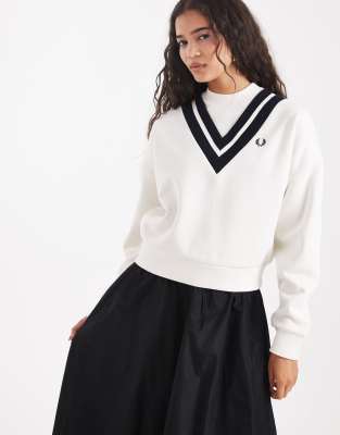 Fred Perry Sweatshirt In White